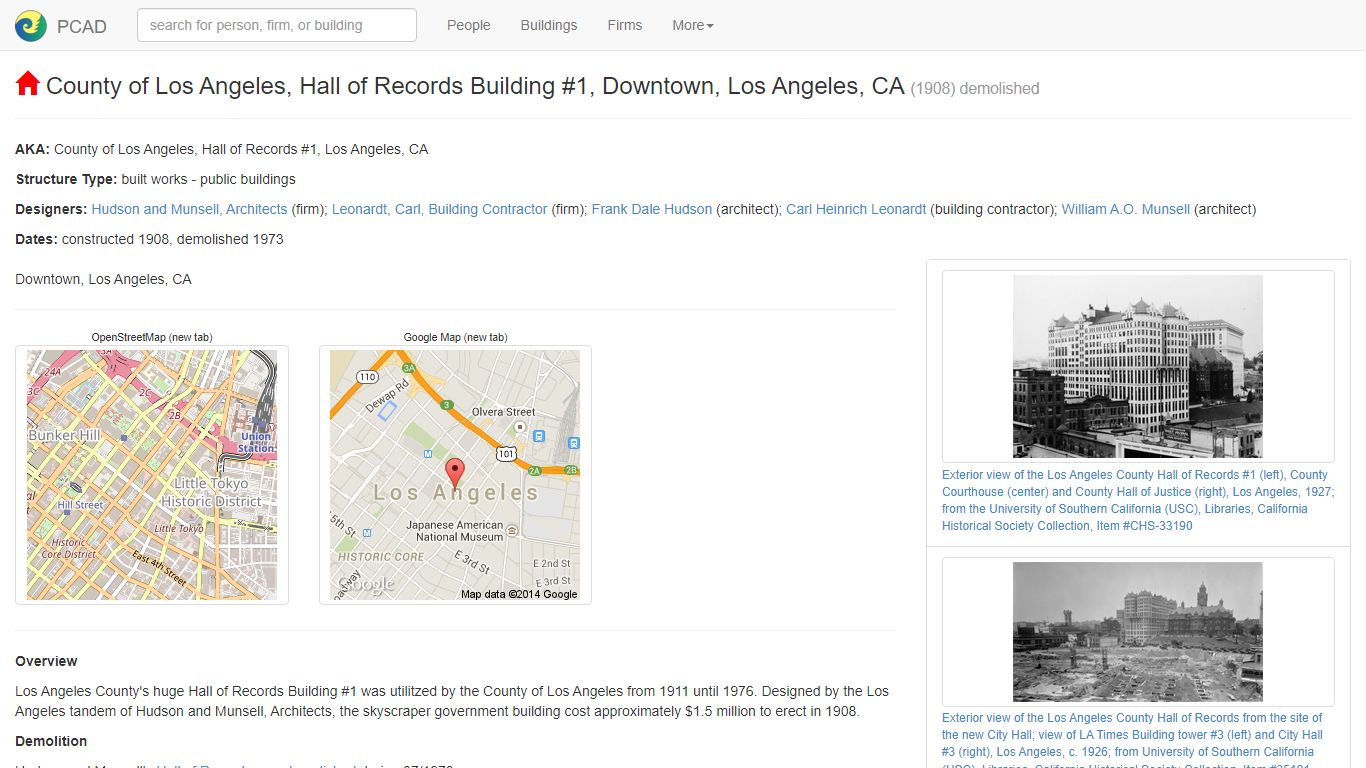 PCAD - County of Los Angeles, Hall of Records Building #1, Downtown ...